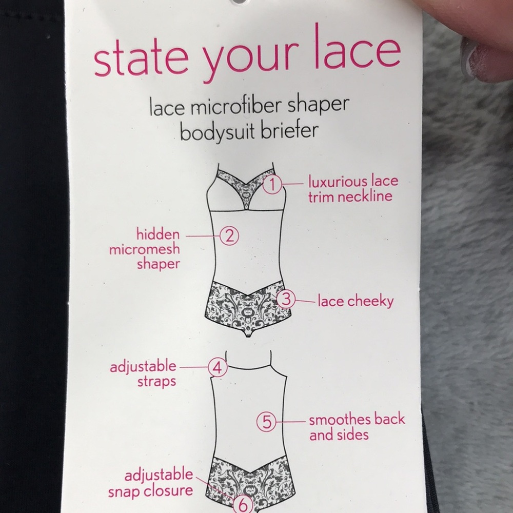 Skweez State Your Lace Body briefer Black Size Small New - Picture 5 of 11